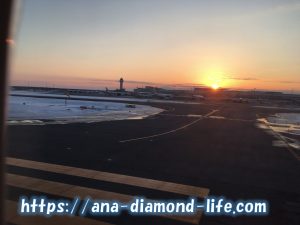新千歳空港夕日