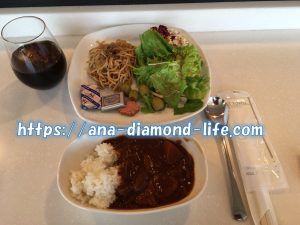 羽田空港国際線ANAラウンジ食事２０１７年３月
